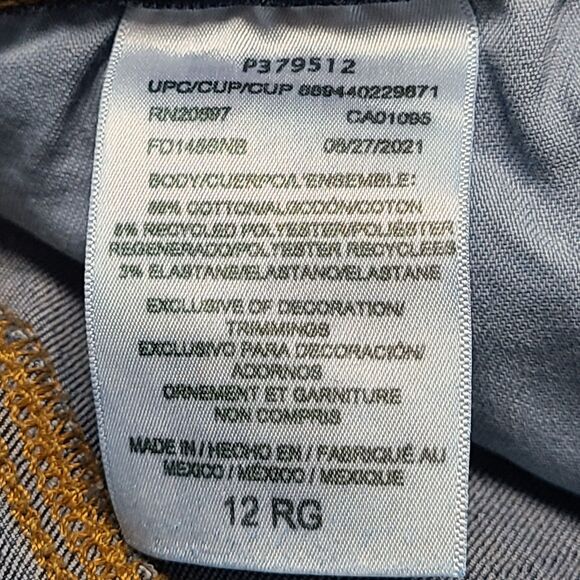 Dickies Womens Jeans 12 Skinny Slim Straight Western Cowgirl Denim Pants - Picture 6 of 9